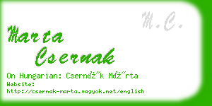 marta csernak business card